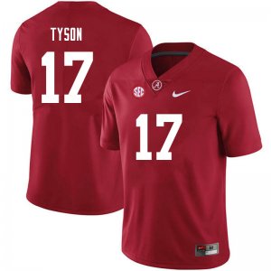 NCAA Men's Alabama Crimson Tide #17 Paul Tyson Stitched College 2021 Nike Authentic Crimson Football Jersey XQ17L52VU